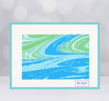 Load image into Gallery viewer, Ocean Blues Marbled Canvas
