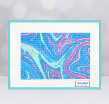 Load image into Gallery viewer, Blue and Pink Swirl Marbled Canvas