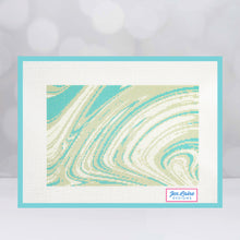 Load image into Gallery viewer, Teal and Cream Shell Marbled Canvas
