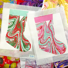 Load image into Gallery viewer, Gumdrop Swirl Marble -  Needlepoint Stocking Canvas
